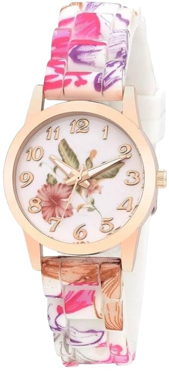 Giffemans Analog White Dial with Printed Rubber Band Watch Womens Watch (B0CK1FCF33) Amazon Price History, Amazon Price Tracker