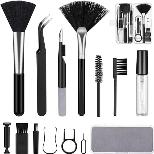 Image of UCRAVO 18 in 1 Electronic Cleaner Kit, Portable Professional Keyboard Laptop Cleaner Tools with Brush, Multifunctional Computer Cleaner Set Compact Design for Earbud /Laptop /Phone /Screen /Camera