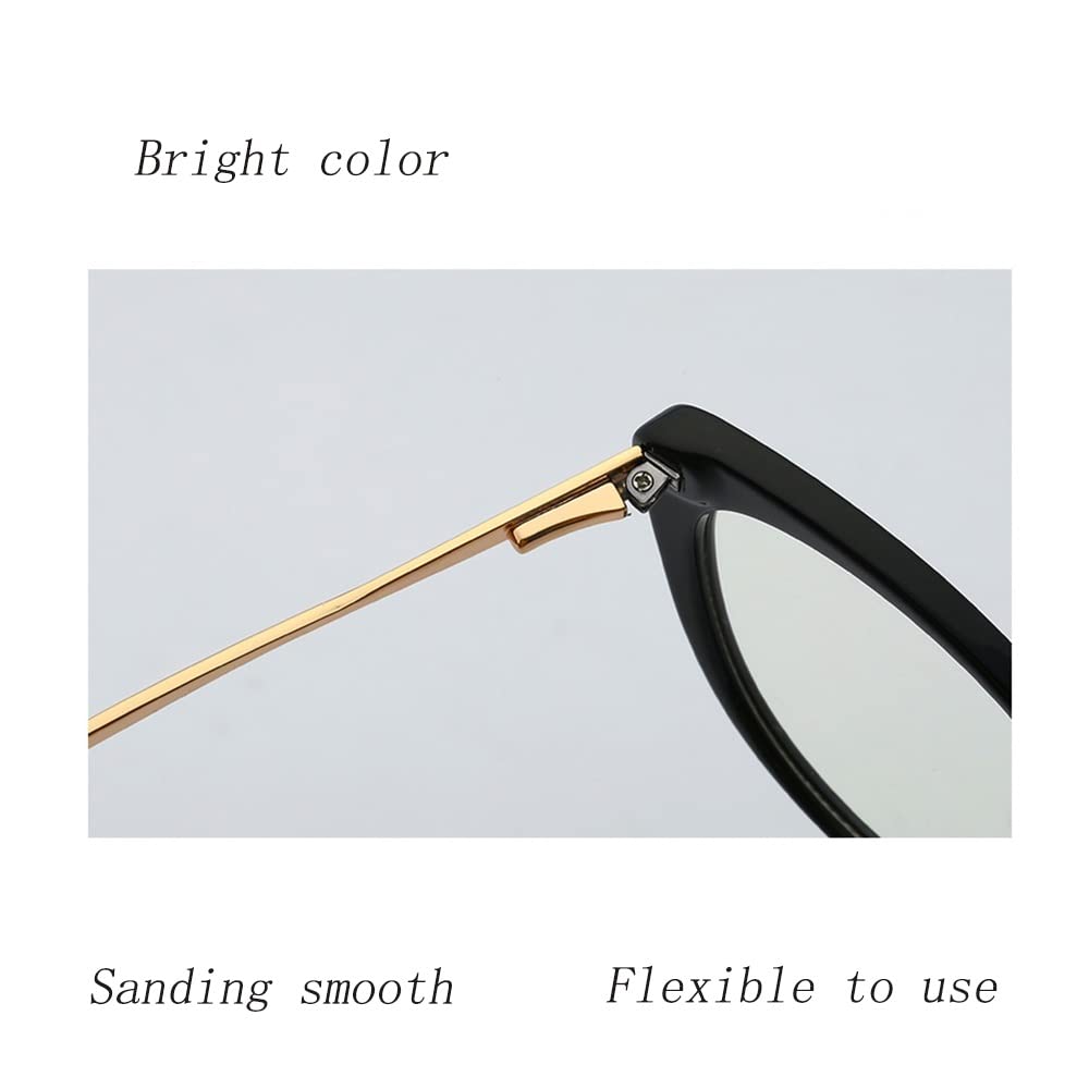 FREAZE 1,5 occhiali da lettura con occhio di gatto, montatura grande, alla moda, per la lettura, unisex, per computer, anti-stanchezza (colore: nero, dimensioni: 2,0X)