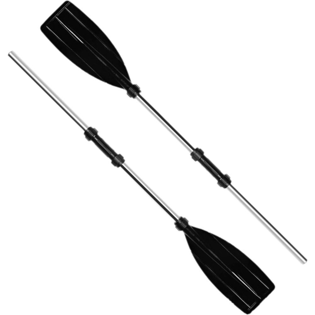 Lpitoy Black Rafting Paddle, 1 Pair Sailing Fitting Rafting Paddle, Detachable Afloat Oars Paddles Aluminum Alloy Inflatable Boat Canoe Rafting Rowing Paddle