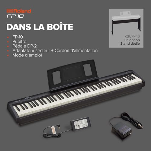 Piano numérique Roland FP-10 avec expression SuperNATURAL et clavier lourd 88 notes - 6