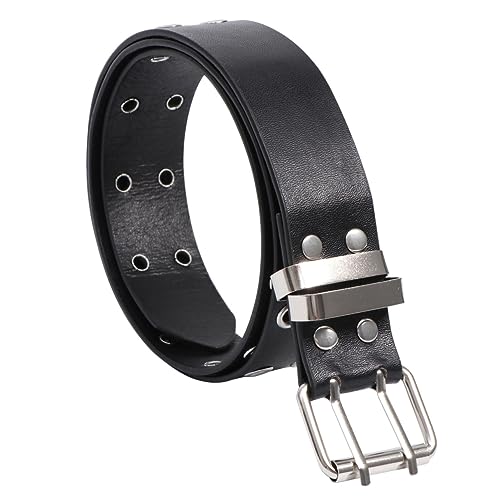 Belt Pin Buckle Belt Men's Women's Double Holes Comfortable for Everyday