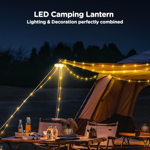 Image of OGERY Camping String Lights 4 in 1, 32.8FT Quick Storage 8 Modes Protable