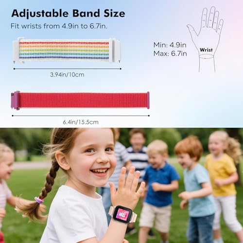 Paquete de 3 correas de nylon para reloj infantil 20 mm miniatura 4