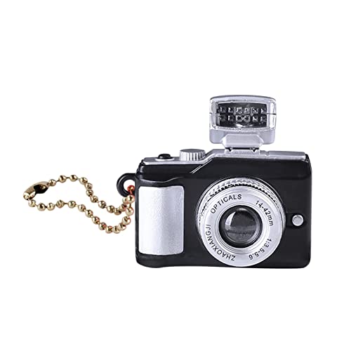 Porte-clés personnalisé petit appareil photo lumineux porte-clés pendentif cadeau 1 clip, b, taille unique