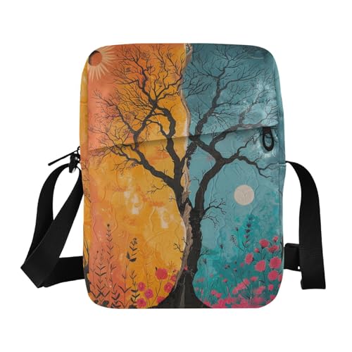 messenger bags for women mens crossbody Purse Bag Adjustable Strap for School School- The Magical Tree Life