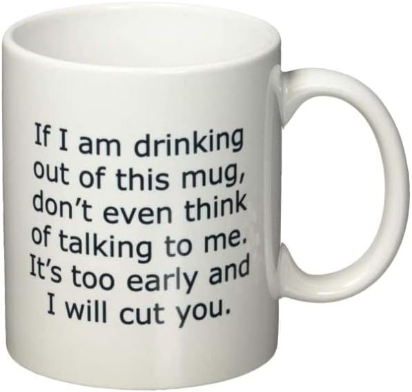 Don't Talk To Me Printed Coffee Mug White/Black Standard Size