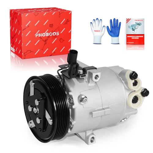 Image of PHOBOOS A /C Compressor with Clutch Compatible with Hyundai Elantra 2011-2013 L4 1.8L (without Automatic Temperature Control) & Kia Soul 2012-2013 L4 2.0L. With one pin connector, Ref. CO11304C, 198354