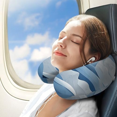 Almohada de viaje espuma viscoelástica cuello 30x25 cm miniatura 3