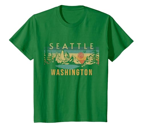 Seattle T-Shirt, Youth, Kelly Green, Medium