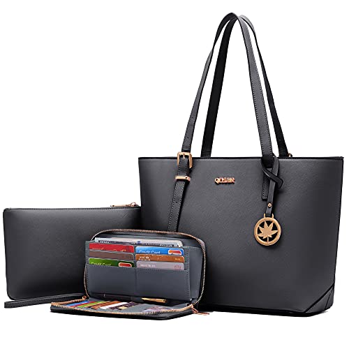 Image of Purses And Wallets Set For Women Work Tote Satchel Handbags Shoulder Bag Top Handle Totes Purse With Matching Wallet