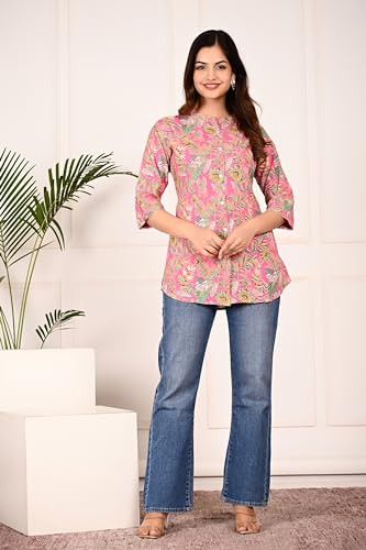 Image of FebQ Printed Shirt Style Top for Women