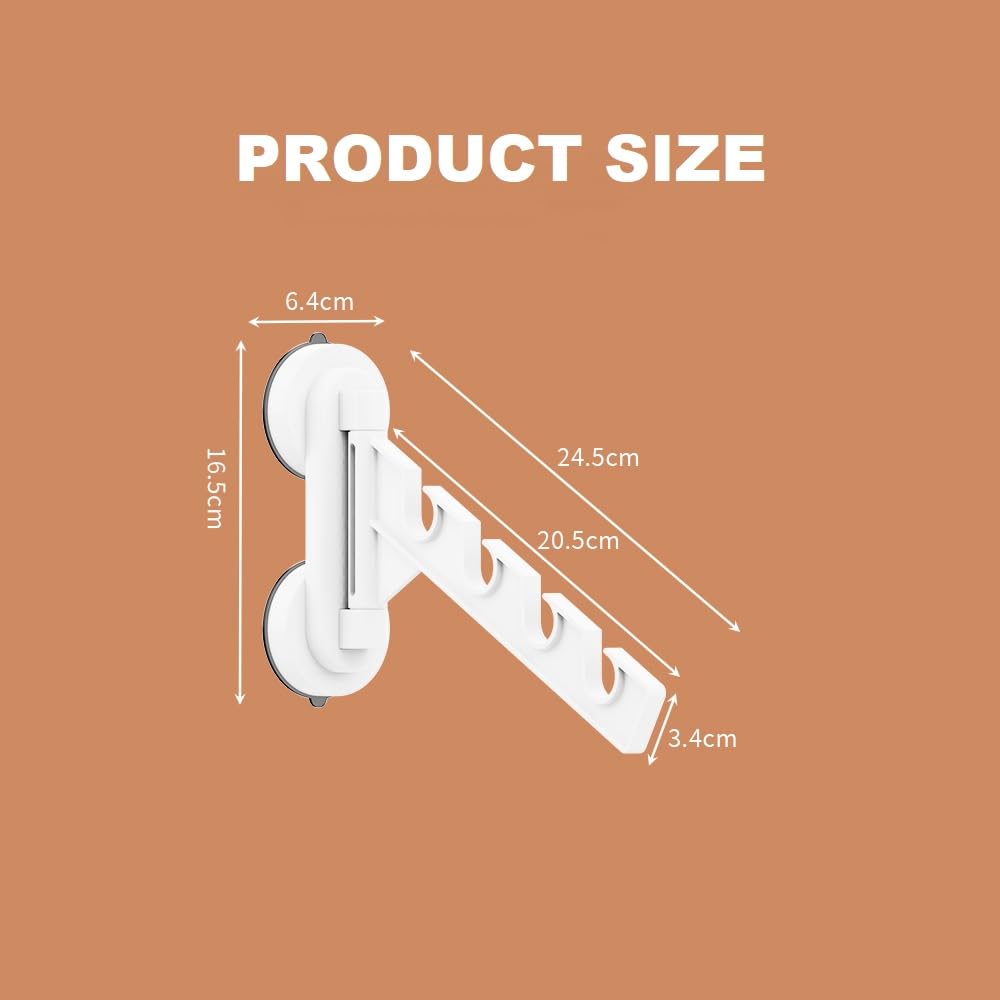 Tendederos Plegables de Pared,Perchero de Pared con Ventosa,Tendedero Balcon Sin Perforaciones para Lavandería,Baño,Dormitorio