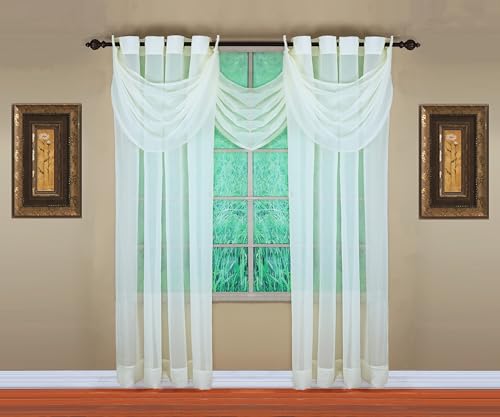 Today's Curtain, Emelia Grommet Sheer Panel 84" Ecru, 59" W x 84" L