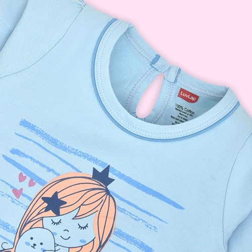 Image of LuvLap Baby Girls 100% Cotton Full Sleeve Girls Top Pack of 4
