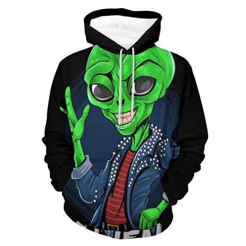 Sweat à capuche Alien vert résout le manque de style des pulls d'hiver