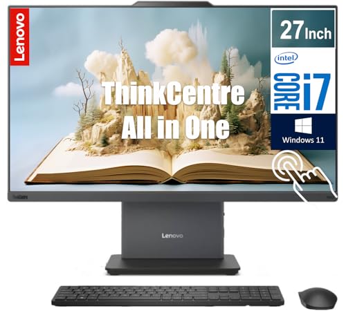 Lenovo ThinkCentre Ordinateur de bureau à écran tactile tout-en-un de 27 po | Intel Core i7 de 13e génération (10 cœurs, jusqu'à 4,90 GHz) | 32 Go de...
