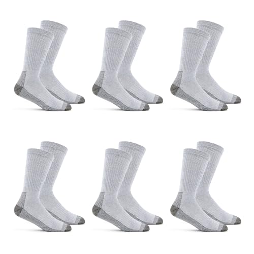 Fruit of the Loom Men's Workgear Socks, Reinforced Heel and Toe with Odor Control, Multi-Packs