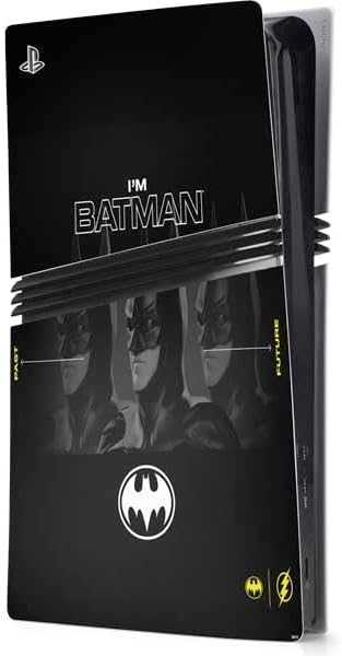 Skinit Decal Gaming Skin Compatible with PS5 Pro Console - Officially Licensed DC Comics The Flash Movie: Batman Poster Design