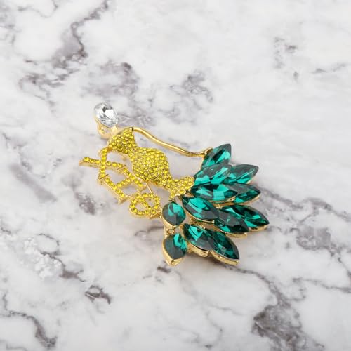 Image of CENWA Nursing Sorority Gift Nurses Green and Yellow Large Yellow Flower Brooch