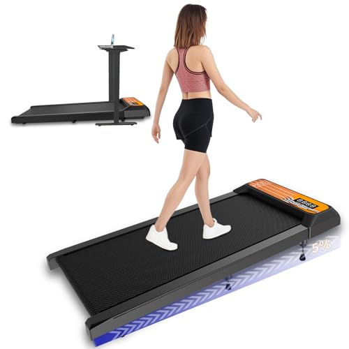 Image of Treadmill Under Desk with Incline for Home and Office,Walking Treadmill with Remote Control and LED Display