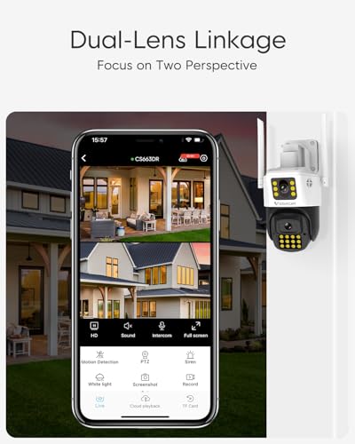 Image of VSTARCAM 3MP+3MP Security Cameras Wireless Outdoor, 2K Dual Camera, 360 Pan & Tilt, Custom Alarm Sound, Full Color Night Vision, 2-Way Audio, 2.4GHz WiFi, 20260518