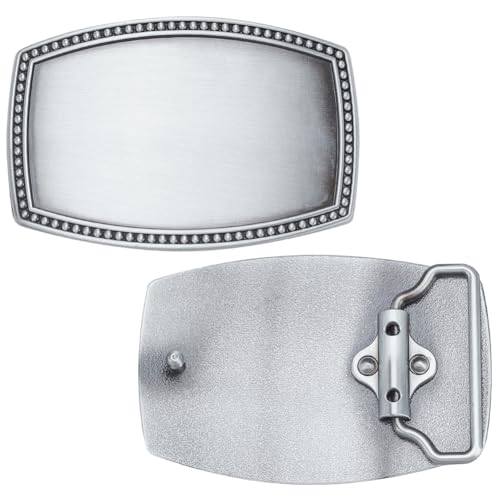 WEBEEDY antique silver blank belt buckle