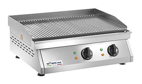 Freidora Eléctrica Doble Rayas 6000W Cm 60X50X20 Frt2R - Teknoline En Oferta Teknoline Frt2R Fry Top - Parrilla Eléctrica, Acero Inox