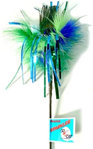 Go Cat Long Peacock Sparkler: 36" Cat Toy Teaser