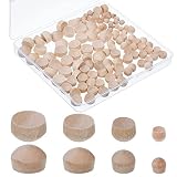 Bucherry 120 Pieces 4 Sizes Wood Plugs Wooden Hole Plugs,Round