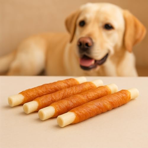 123... Hund dabei! - Hähnchenfilet Kaurolle 100 Stück - Kaustange mit Huhn - Hundesnack - Kaustangen für Hunde - Kaurollen für Hunde - Kaustange mit Hühnchen (900g (ca. 100 Stück))