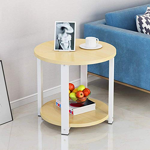 Sofa Side Table Steel Wood Structure Two Floors Parlour Bedroom Coffee