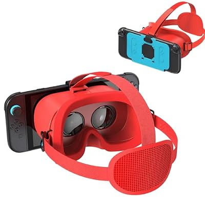 VR Headset for Nintendo Switch 2 (2025), Switch 2 Virtual Reality VR Glasses with Adjustable HD Lenses and Comfortable Head Strap, 3D Goggles for Switch 2 Accessories (Blue & Orange)