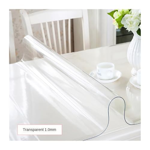 Nappe transparente PVC table rectangulaire cuisine étanche 80x80cm - 4