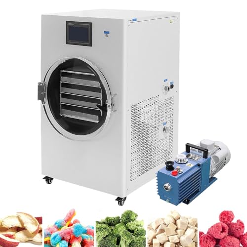 Liofilizador Al Vacío De 2000 W, Máquina Liofilizadora Científica De 6 L Con Bomba De Vacío De Paletas Giratorias, Caja De Secado De Alimentos Móvil Para El Hogar Y Comercial Para Verduras