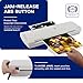 Laminator 13 Inch A3 Laminator Machine, 7 in 1 Desktop Thermal Laminator Never Jam with 40 Laminating Pouches, Paper Trimmer and Corner Rounder, Fast Warm-Up Home Office School Use, White