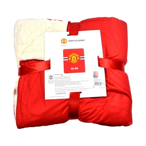 FOCO Man Utd Core Stripe Plush Blanket Cover