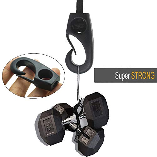 Cabo elástico de caiaque com 4 ganchos de cílios de 6 mm preto elástico para acampamento, deck de ca