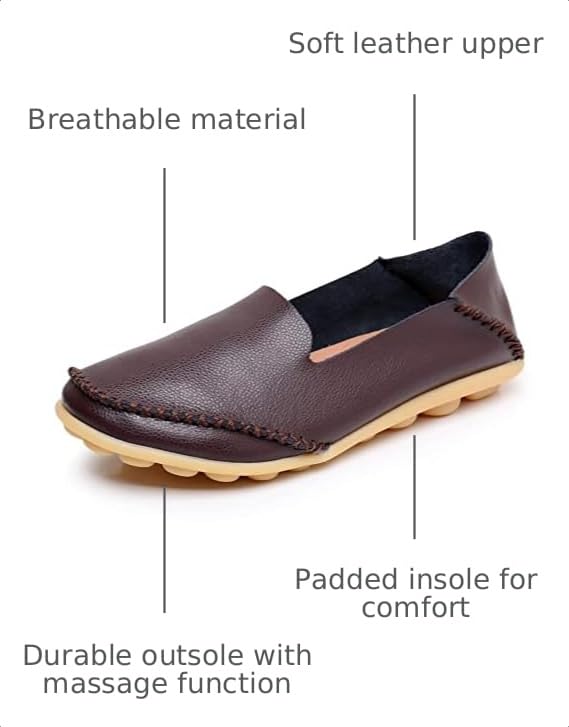 Image of VenusCelia Women's Streamline Comfort Walking Flat Loafer