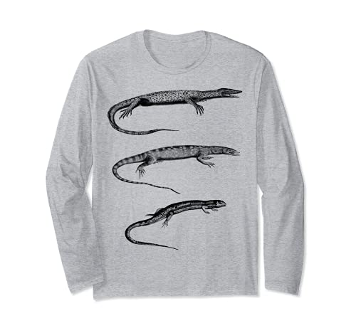 Pet Lizards Long Sleeve T-Shirt, Grey