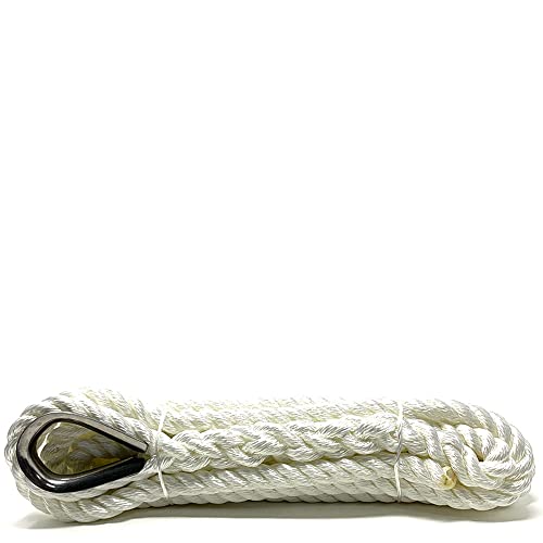 Ligne d amarrage blanc 16 mm x 8 m Osculati pour amarrer un bateau en toute securite