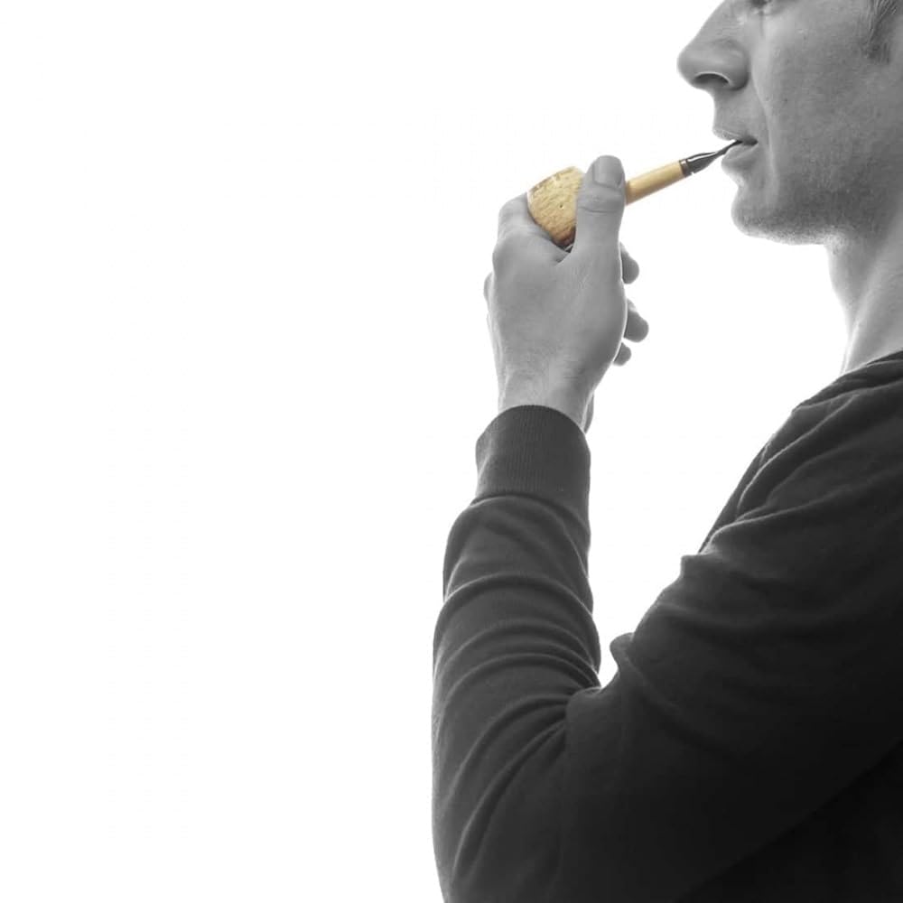 Missouri Meerschaum Pipe Corn Polished wąż czarny