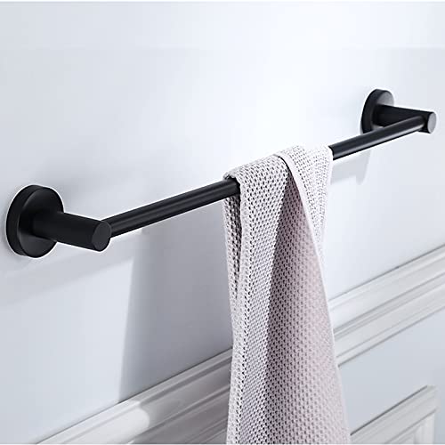 Porte-serviettes mural noir extensible 30-120cm acier inoxydable étanche