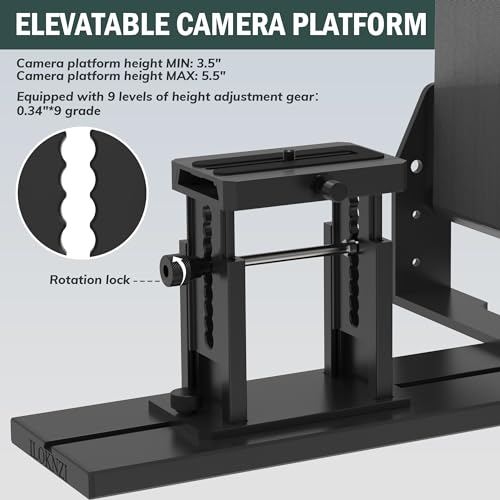 ILOKNZI Aluminum Alloy 13 Inch Teleprompter with Remote Control and Free Teleprompter APP Compatible with iOS/Android, Work with Camera, Online Meeting, Video Recorder (13 inch)