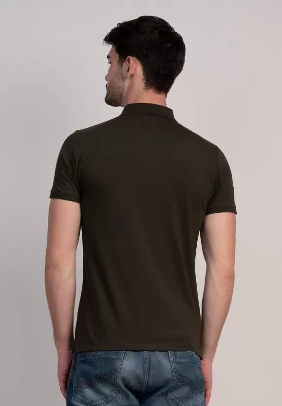 Image of COLDPLAY Men's Cotton Blend Solid Polo T-Shirt | Men's Half Sleeve Polo T-Shirt