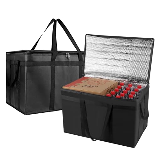 2PK XXXL Insulated Food Delivery Bag - Reusable Thermal Cooler