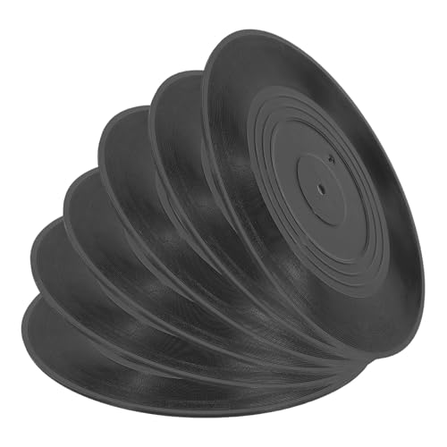 VANZACK 6 Discos de Vinilo Adhesivos para Pared, Decoración de Pared Vintage para Bares y Cafeterías, Adornos Reutilizables para Eventos y Habitaciones