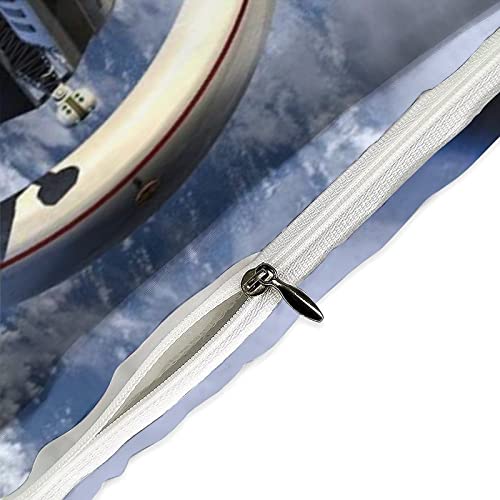 Housse de couette space ship en microfibre de qualité supérieure avec ses taies d'oreiller assorties