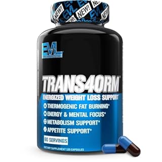EVL Thermogenic Fat Burner Support - Fast Acting Weight Loss Energy and Appetite Support - Trans4orm Green Tea Supplement for Men and Women - 60 Servings