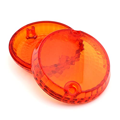 Bacar Amber Turn Signal Lens Cover Replacement Indicator Covers Bezels for Kawasaki Vulcan 1500 Classic Mean Streak 1600 750 800 900, 2 Pcs